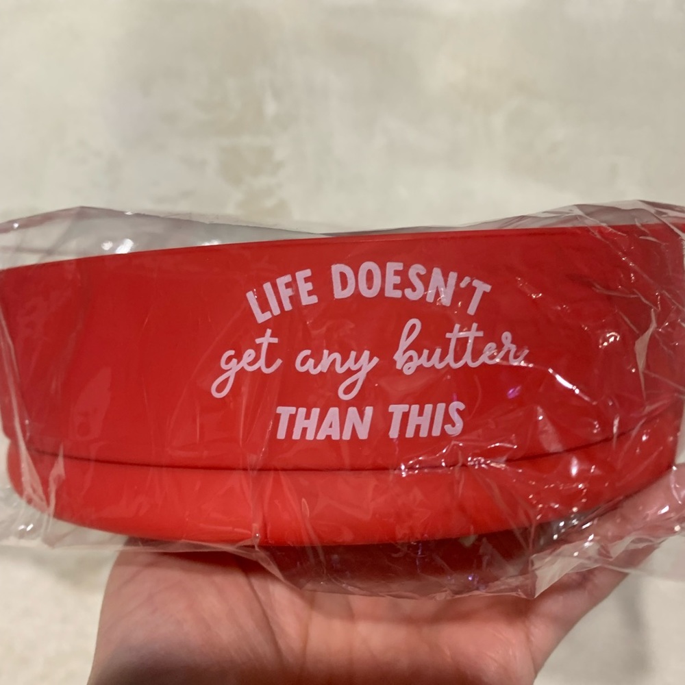 NWT Smartass and Sass - Red - Life Doesn't Get Any Butter Than This Popcorn Bowl